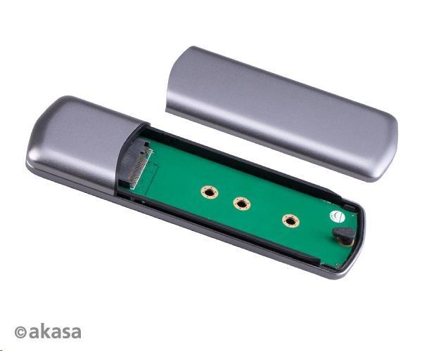 Externý box AKASA pre M.2 disky SSD SATA/ NVMe,  USB 3.2 Gen 2,  10 Gb/ s,  hliník4