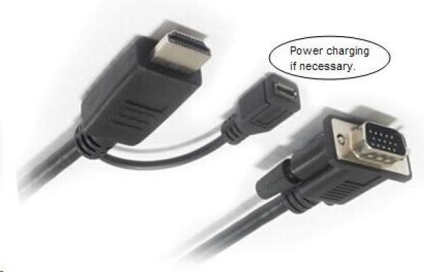 PREMIUMCORD prevodník HDMI na VGA s napájaním microUSB1