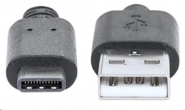MANHATTAN USB kábel 2.0 C,  C samec /  A samec,  1 m,  čierna4