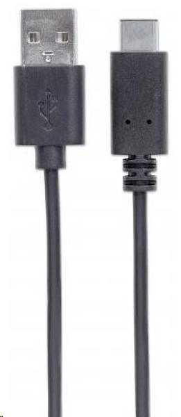 MANHATTAN USB kábel 2.0 C,  C samec /  A samec,  1 m,  čierna0