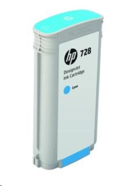 HP 728 130-ml Cyan DesignJet Ink Cartridge