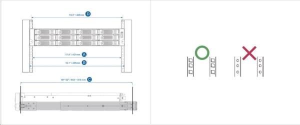 QNAP RAIL-B02 sada kolejnic, ližiny1