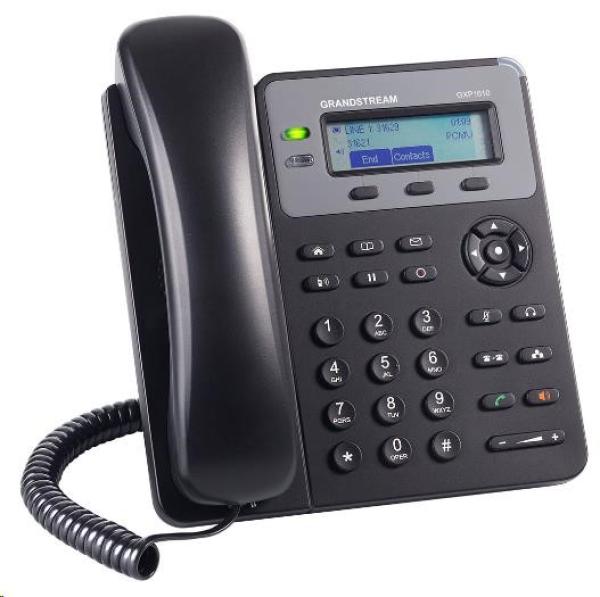 Grandstream GXP1610 [telefón VoIP - 1x účet SIP,  HD audio,  3 programy.tlačidlá,  prepínač 2xLAN 10/ 100Mbps]