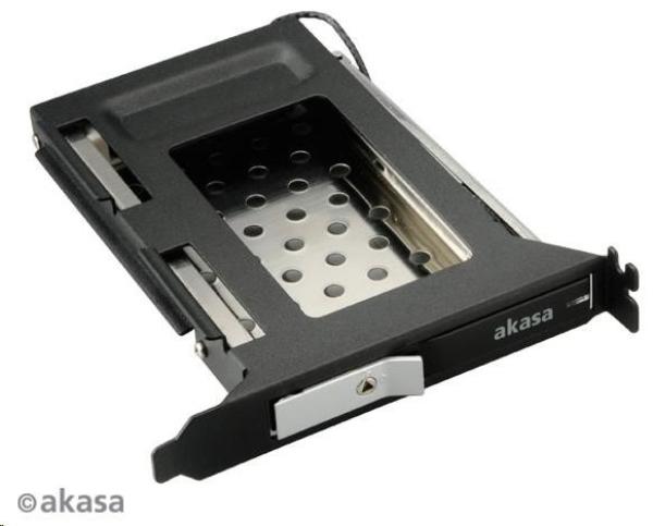 AKASA HDD box Lokstor M23,  2.5" SATA HDD/ SSD na internú pozíciu PCI,  čierna1