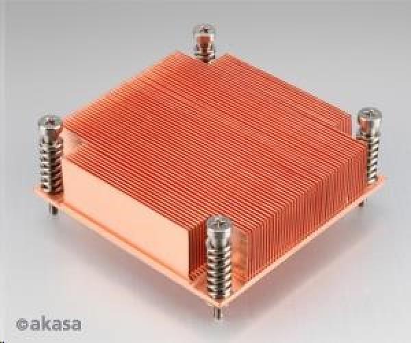 AKASA chladič CPU AK-CC7111 pre Intel LGA 775 a 1156,  medené jadro,  pasívny,  pre 1U skrine