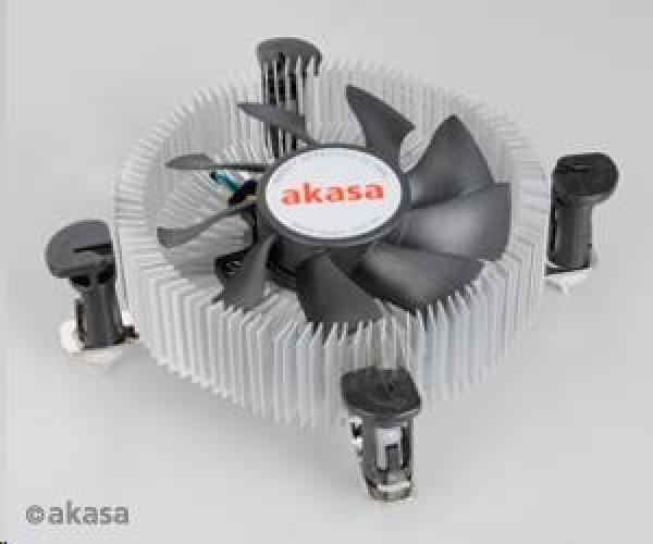 AKASA CPU chladič AK-CCE-7106HP pre Intel LGA 775 a 115x,  75mm PWM ventilátor,  pre mini ITX a micro ATX skrinky