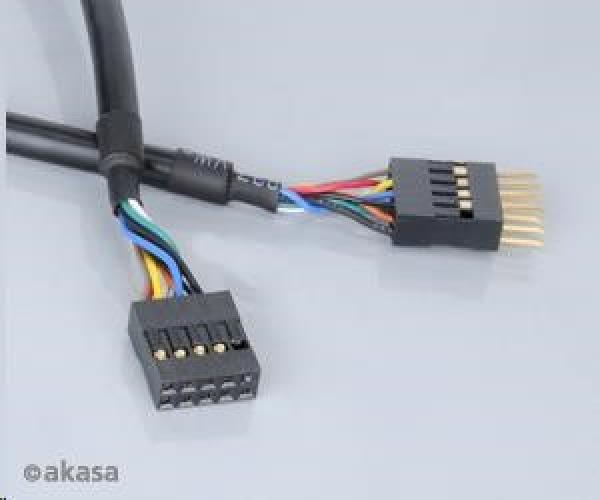 Interný predlžovací kábel portu USB AKASA,  40 cm