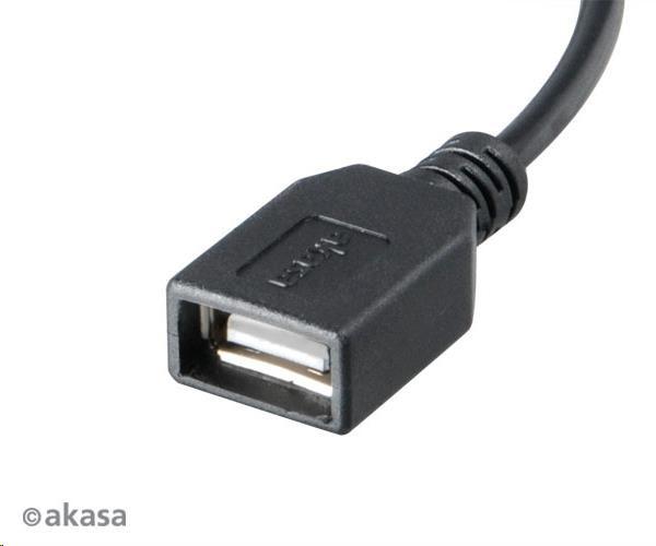 AKASA USB OTG Micro USB samec na USB typ A samica redukčný kábel,  15 cm1