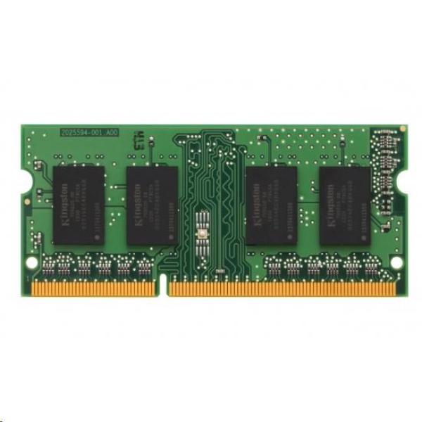 4GB 1600MHz DDR3 Low Voltage SODIMM,  značka KINGSTON (KCP3L16SS8/ 4)