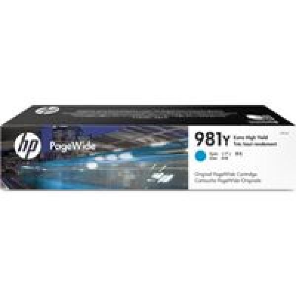 HP 981Y Extra High Yield Cyan Original PageWide Cartridge (16, 000 pages)