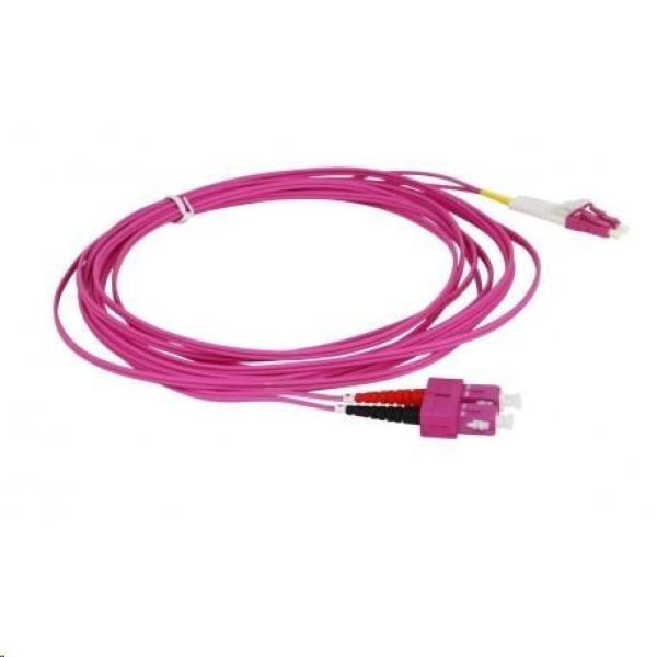 Duplexní patch kabel MM 50/ 125,  OM4,  SC-LC,  LS0H,  1m