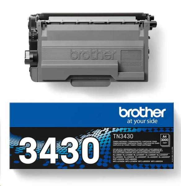 Toner BROTHER TN-3430 ( HL-L5xxx,HL-L6xxx, DCP/MFC-L5xxx, DCP/MFC-L6xxx,3 000 ks. A4)0