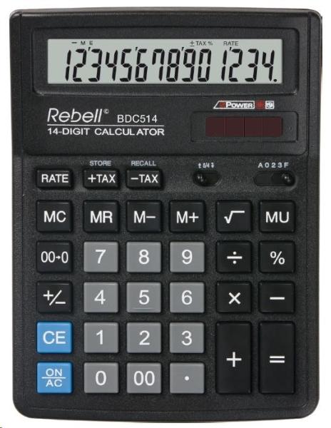 REBELL kalkulačka - BDC514 - černá