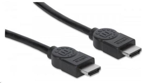 MANHATTAN kábel High Speed HDMI 4K,  3D,  Male to Male,  tienený,  čierny,  7, 5 m1