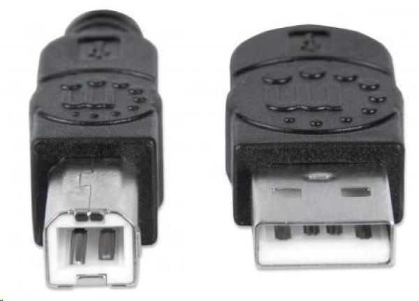 MANHATTAN vysokorýchlostný kábel USB pre zariadenia,  samec typu A /  samec typu B,  5 m (3 ft.),  Čierna0