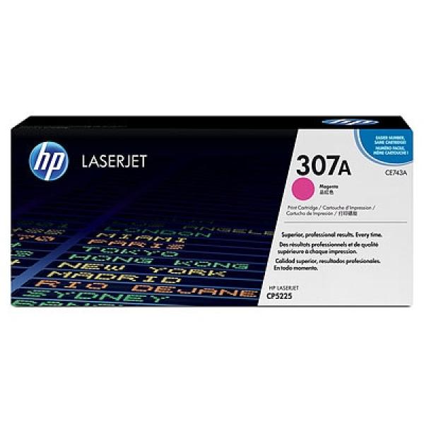 HP 307A Magenta LJ Toner Cart,  CE743A (7, 300 pages)