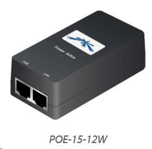 UBNT POE-15-12W [PoE adaptér 15V/ 0, 8A (12W),  vrátane. napájací kábel]