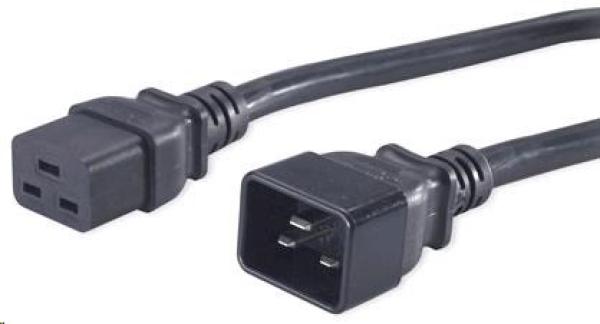 PREMIUMCORD Napájací kábel 230V/ 16A predĺženie 3m (konektory IEC 320 C19 - IEC 320 C20)