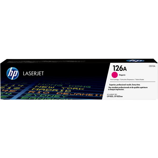 HP 126A Magenta LJ Toner Cart,  CE313A (1, 000 pages)