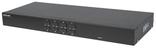 Intellinet 8-portový KVM prepínač do racku,  USB + PS/ 2,  vrátane 8 káblov
