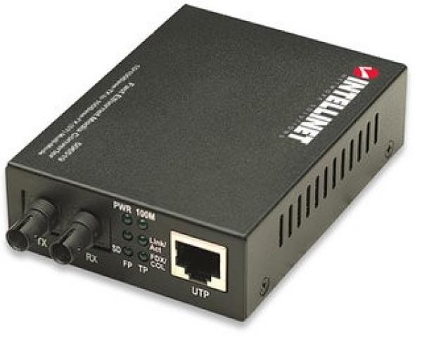 Intellinet Ethernet prevodník,  100Base-TX na 100Base-FX (ST) Multi-Mode,  2 km