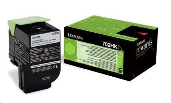 Čierny toner LEXMARK 702HK pre CS310/ 410/ 510,  z programu Lexmark Return (4000 strán)