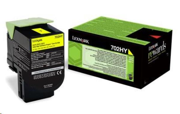 Žltý toner LEXMARK 702HY pre CS310/ 410/ 510 z programu Lexmark Return (3 000 strán)