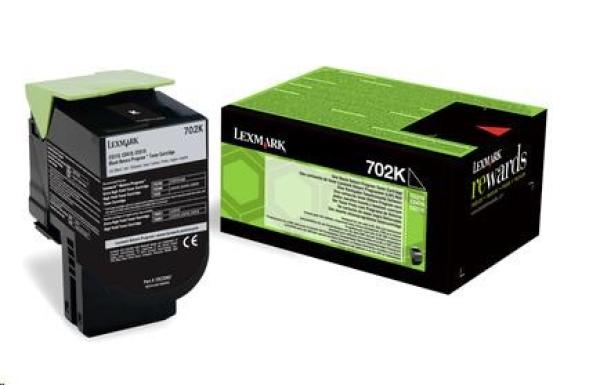 Čierny toner LEXMARK 702K pre MC310/ 410/ 510 z programu Lexmark Return (1 000 strán)