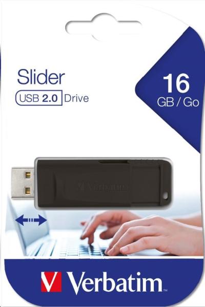 VERBATIM USB Flash disk Store &quot;n&quot; Go SLIDER 16 GB - čierny5