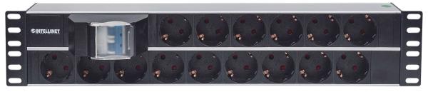 Intellinet 19" 2U Rackmount 15-Way Power Strip - nemecký typ,  distribučný panel,  15x DE zásuvka,  3m kábel2