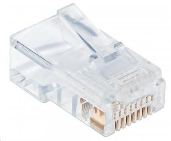 Intellinet konektor RJ45,  Cat5e,  UTP,  50µ,  drôt a kábel,  100 ks v balení1