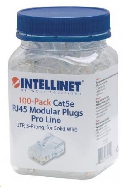 Intellinet konektor RJ45,  Cat5e,  UTP,  50µ,  drôt a kábel,  100 ks v balení2