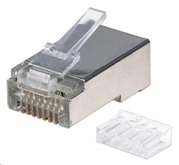 Intellinet konektor RJ45,  Cat6,  tienený STP,  50µ,  drôt a kábel,  90 ks v balení
