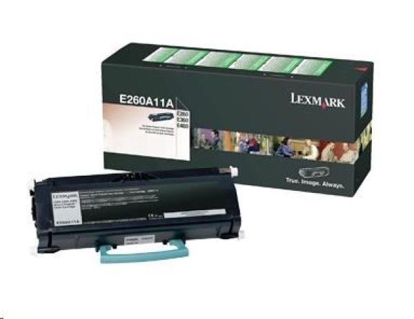 Čierny toner LEXMARK pre E260,  E360,  E460 (3 500 strán)