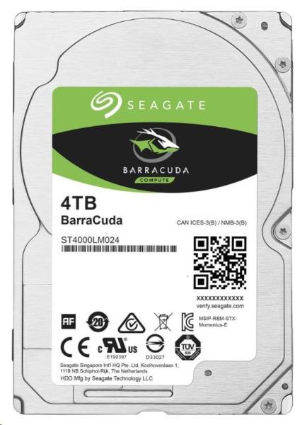 SEAGATE HDD 4TB BARRACUDA,  2.5
