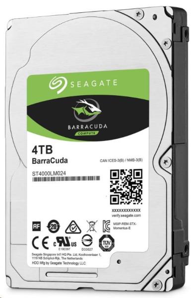 SEAGATE HDD 4TB BARRACUDA,  2.5",  SATAIII,  5400 RPM,  Cache 128MB,  15mm1