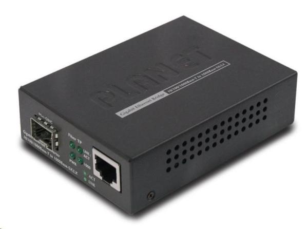 Planet GT-805A modulární konvertor Gigabit 10/ 100/ 1000BaseT/ SX