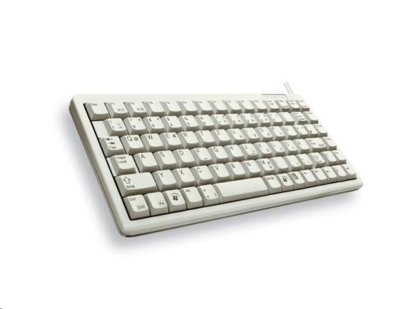 CHERRY klávesnice G84-4100 COMPACT KEYBOARD,  lehká,  USB,  EU,  bílá1