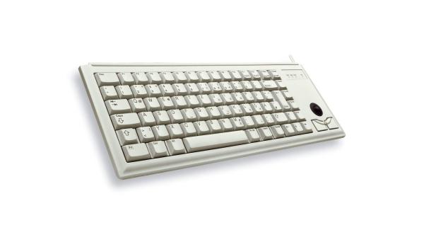 CHERRY klávesnice G84-4400,  trackball,  ultralehká,  USB,  EU,  šedá1