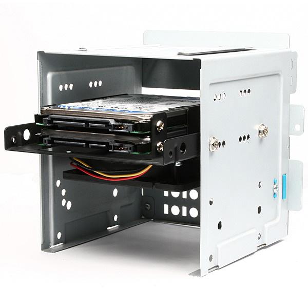 AXAGON RHD-225, kovový rám pre 2x 2.5" HDD/SSD do 3.5" poloha, montáž ventilátora4
