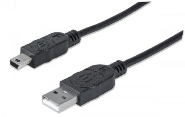MANHATTAN USB kábel 2.0 Kábel A-mini B 1, 8 m
