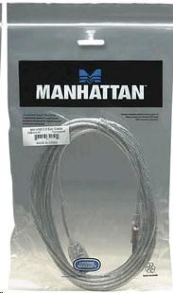 MANHATTAN USB kábel 2.0 A-A predĺženie 4, 5 m (strieborná)1