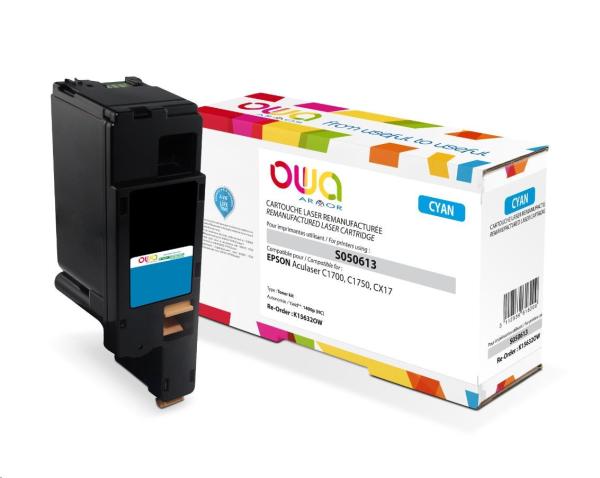 OWA Armor toner pre EPSON AL C1700,  C1750,  CX17,  1400 strán,  C13S050613,  modrá/ kyanová