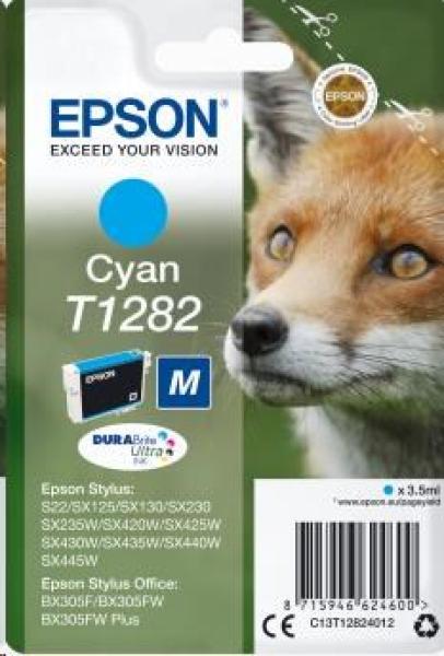 Atramentová tyčinka EPSON Singlepack "Fox" Cyan T1282 DURABrite Ultra Ink (3,5 ml)