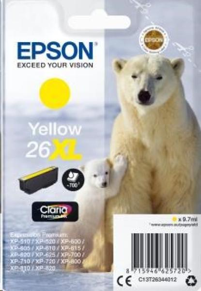 Atramentová tyčinka EPSON Singlepack "Polar Bear" Yellow 26XL Claria Premium Ink