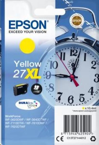 Atramentová tyčinka EPSON Singlepack "Budík" žltá 27XL DURABrite Ultra Ink
