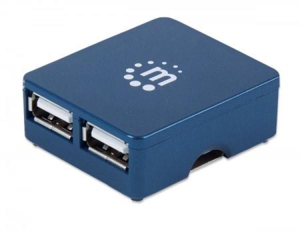 MANHATTAN USB 2.0 Micro Hub,  4 porty,  napájanie zbernice