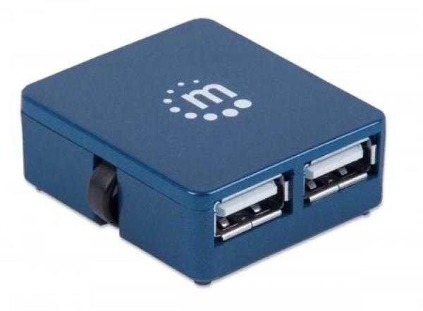 MANHATTAN USB 2.0 Micro Hub,  4 porty,  napájanie zbernice2