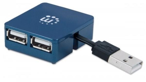MANHATTAN USB 2.0 Micro Hub,  4 porty,  napájanie zbernice4