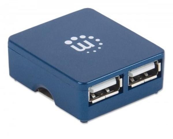 MANHATTAN USB 2.0 Micro Hub,  4 porty,  napájanie zbernice5